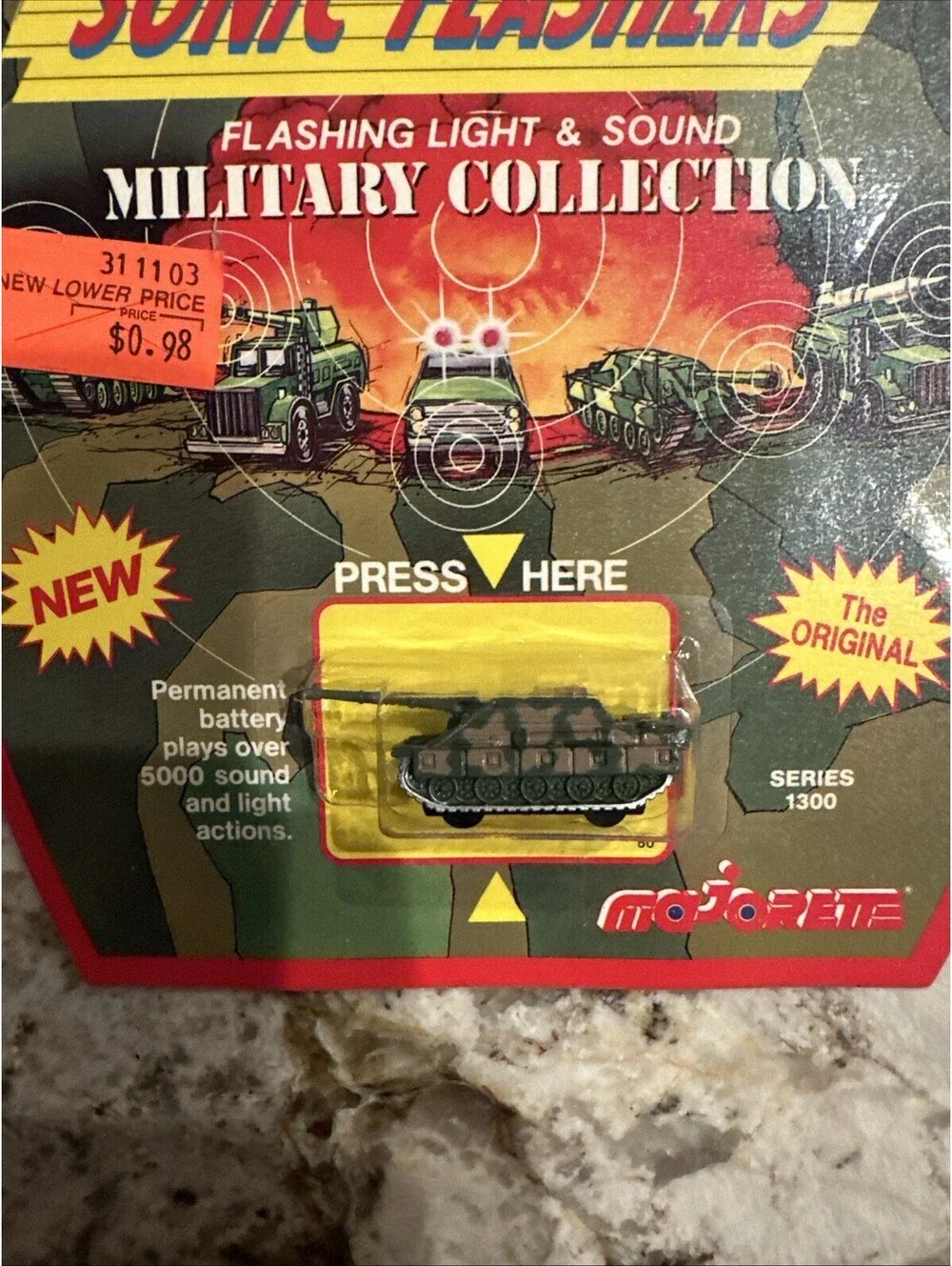 Majorette Micro Sonic Flashers Military Collection Tank NEW + FAST SHIPPING